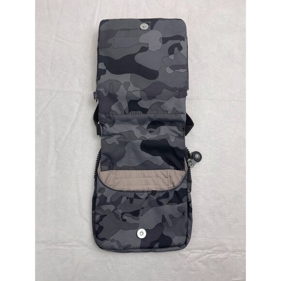 Kipling Camo Fog Eldorado Gray Black Crossbody Travel Bag - Picture 9 of 13